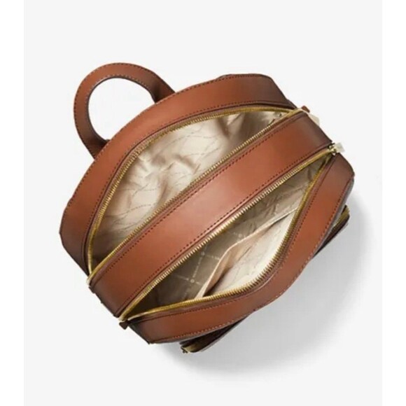 New Michael Kors Jaycee Large Signature Logo Backpack Brown - Picture 4 of 4